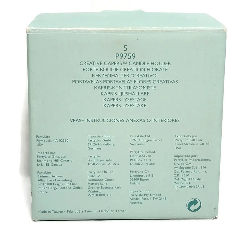 PartyLite Creative Capers Candle Holder Black New in Box P9759 - Picture 8 of 8